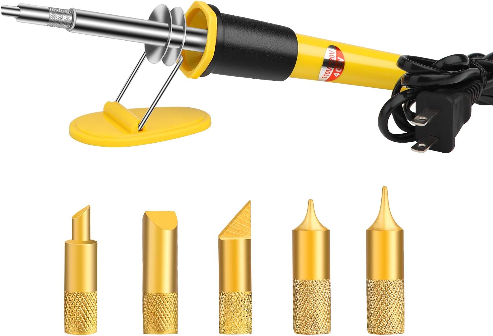 Wood Burning Tools, 5 Pcs Replaceable Points Wood Burning Kit, Wood Burning Pen for Any Hobby Enthusiast Beginners