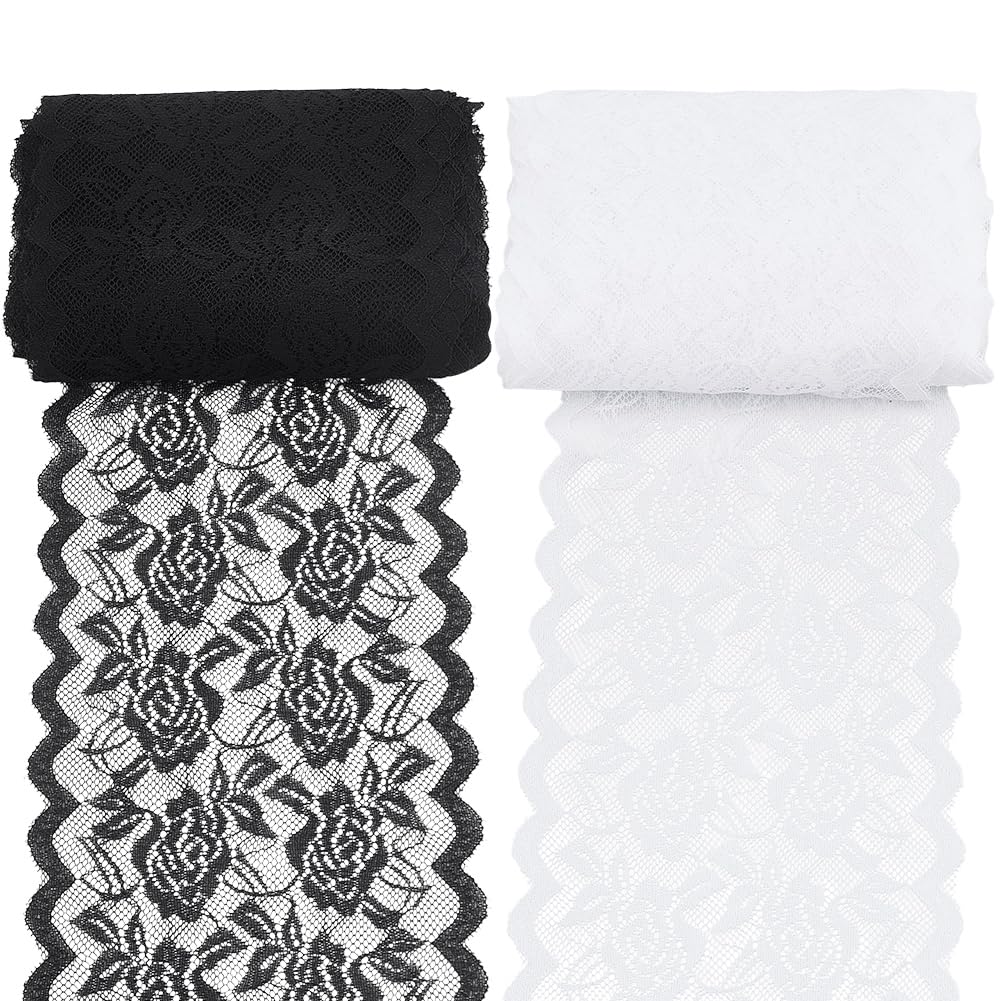 Dentelle brodée fine 14,7 cm de large pour finitions haute couture