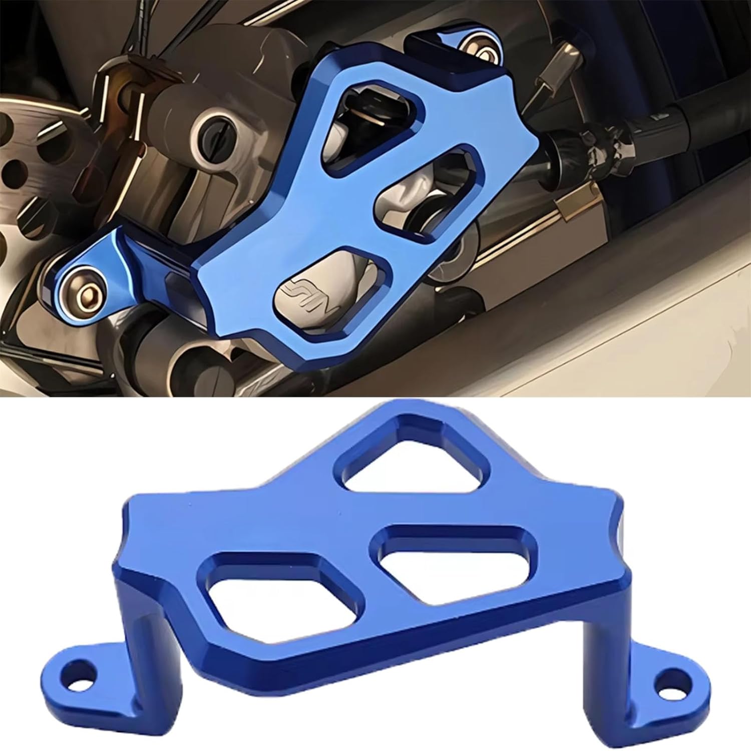 for YZ125 YZ125X YZ250 YZ250F YZ250X YZ250FX YZ450F YZ450FX 2024 2023 2022 2021 Accessories Rear Brake Pump Protection Bracket Brake Caliper Cover Rear Brake Caliper Protection Cover (Silver)