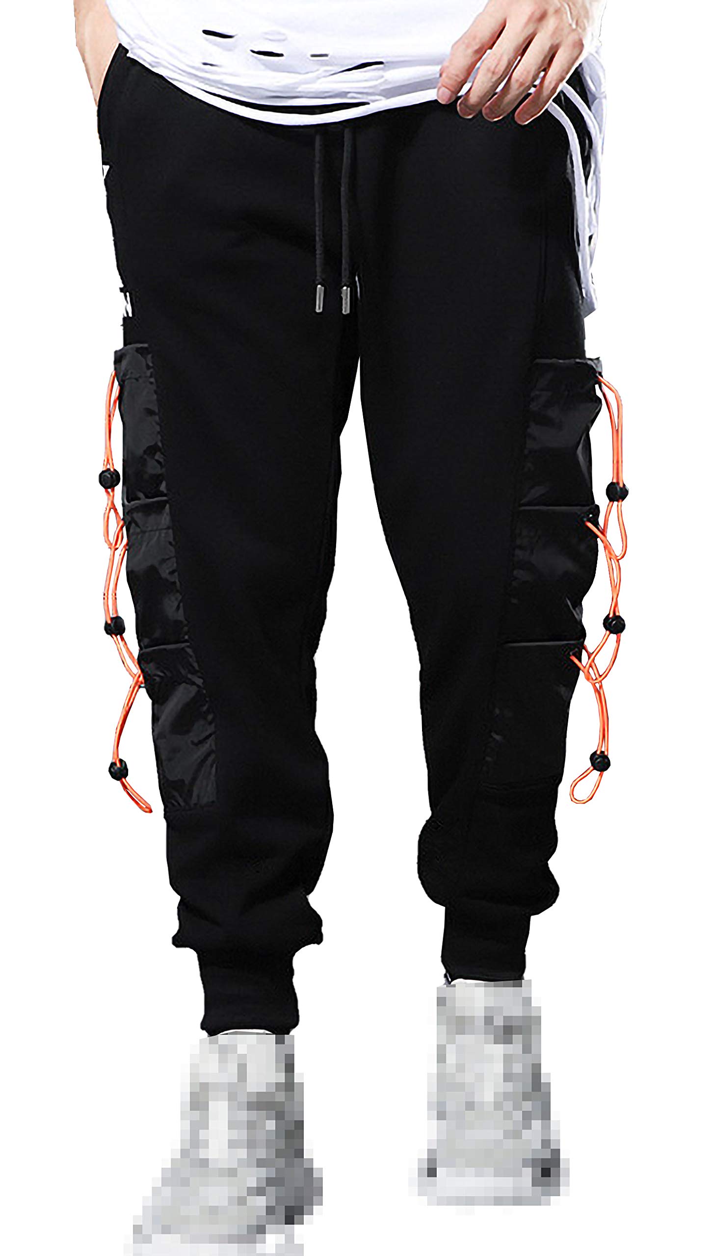 MOKEWEN Men's Soft Layered Pockets Cargo Jogger Pants Active