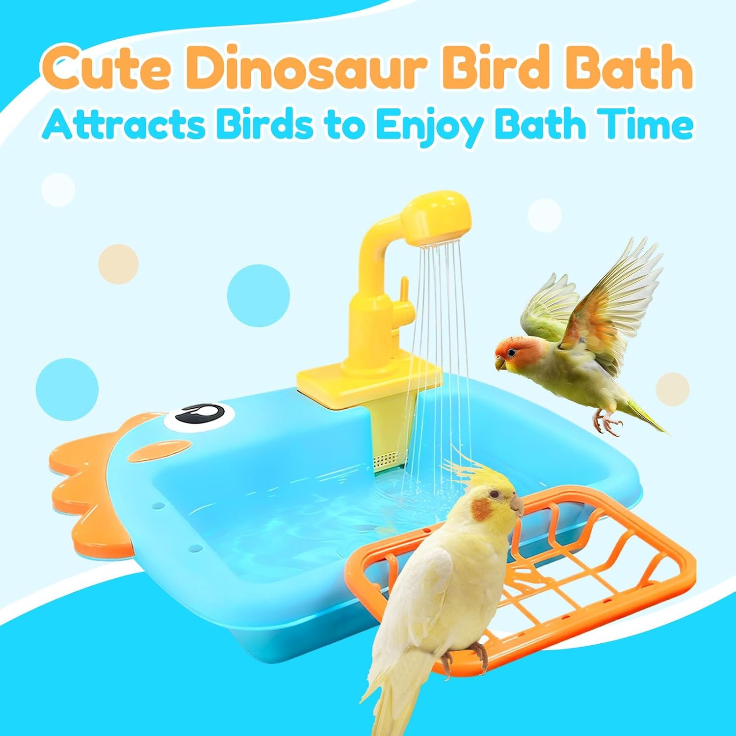 Automatic Bird Shower & Parrot Bath Fountain – Cage Mountable Parrot Shower Box for Cockatiels, Budgies, Conures & Lovebirds