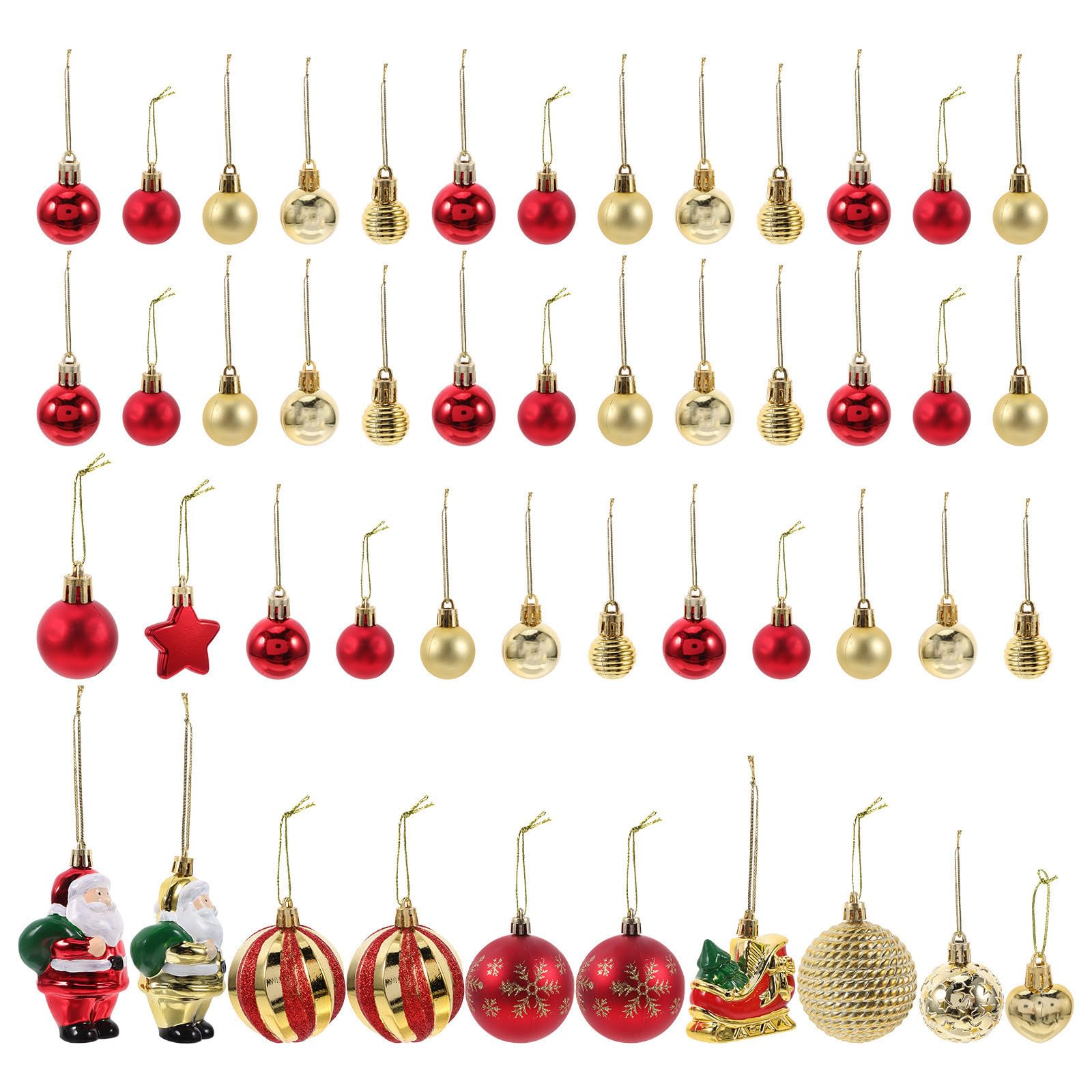 Toyvian 360 Piezas Bolas de Adorno Navideñas Rojas de Resina PVC | Colgantes Ligeros y Reutilizables, Diseño Festivo para Celebraciones Navideñas y Reuniones Familiares