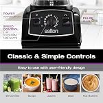 Mélangeur de comptoir Salton Power Blender PRO 2L | 2 HP 1500W haute vitesse 30000 RPM | Système de 8 lames pour écraser la glace | Mélangeur pour smoothies, soupes et sauces avec 5 programmes de contrôle de pulse | Crème au beurre (BL2150CR)