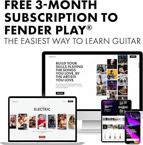 Miniatura 3 de Squier Sonic Stratocaster - Paquete de guitarra eléctrica, negro, diapasón de arce, con bolsa de concierto, amplificador de 10 G y accesorios