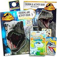 Vista 1 de Jurassic World Juego de libros para colorear con pegatinas y carteles (3 libros)