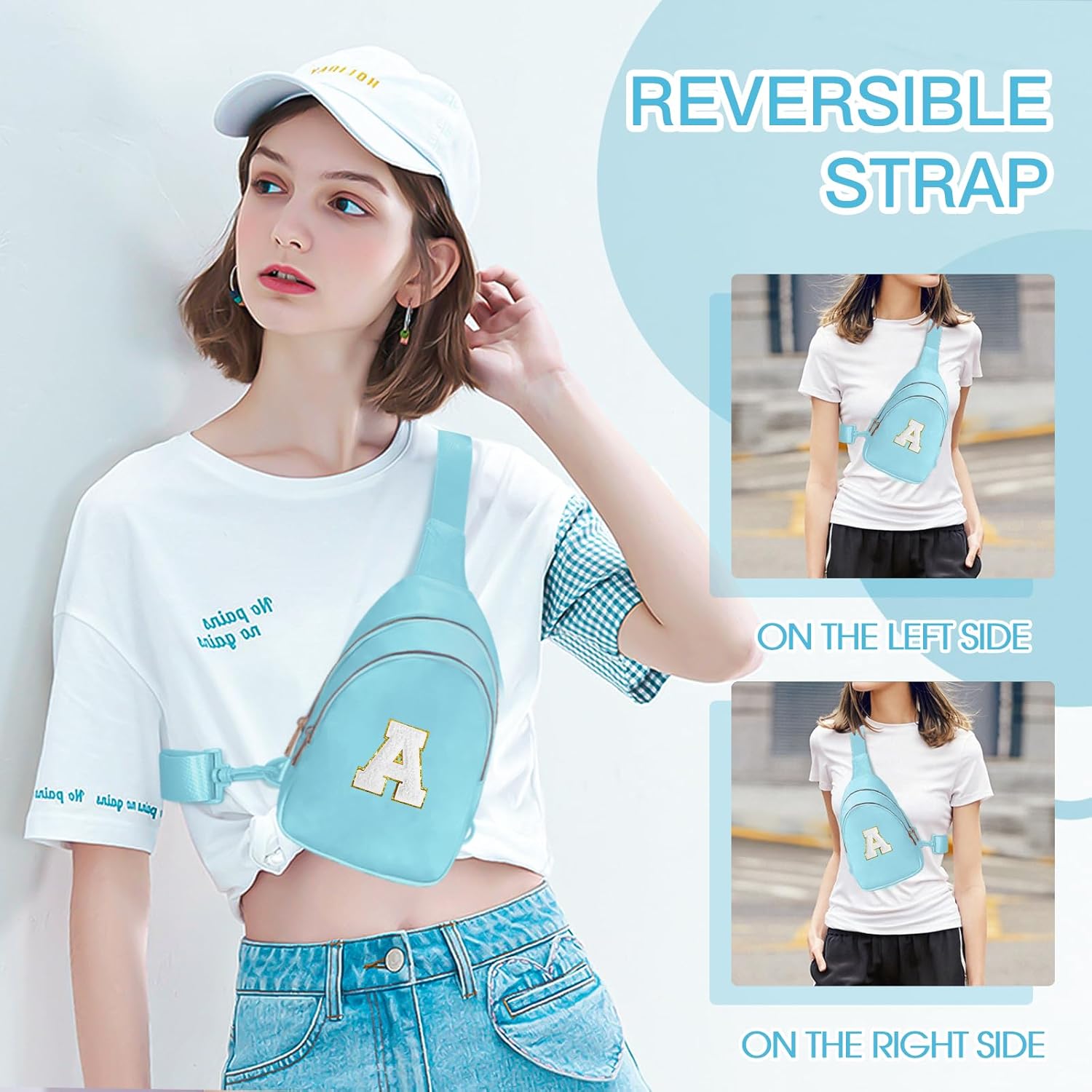 Birthday Gifts for 7 8 9 10 11 12 13 Year Old Girls Small Initial Sling Bag Cross Body Bag Fanny Pack for Girls - Image 4