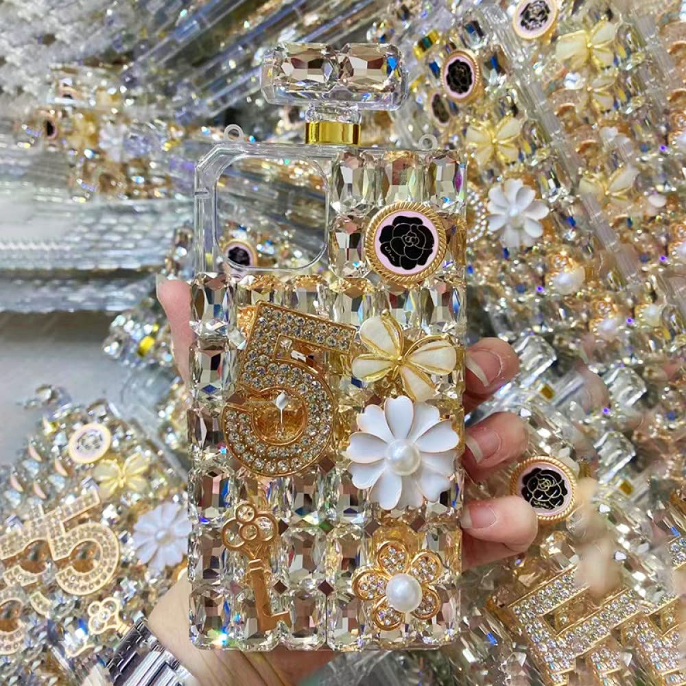 Amazon.co.jp: 高級ダイヤモンドラインストーン香水ボトルケースiPhone