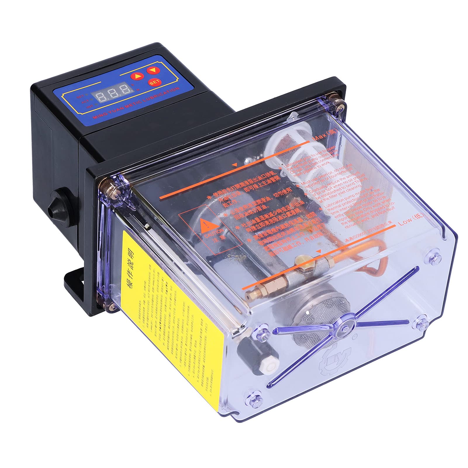 ViaGasaFamido My2232H-200T AC 220V 2L Bomba de Aceite de Lubricación Automática Lubricación Electromagnética Bomba de Aceite CNC para Golpes de Tortugas de Techo