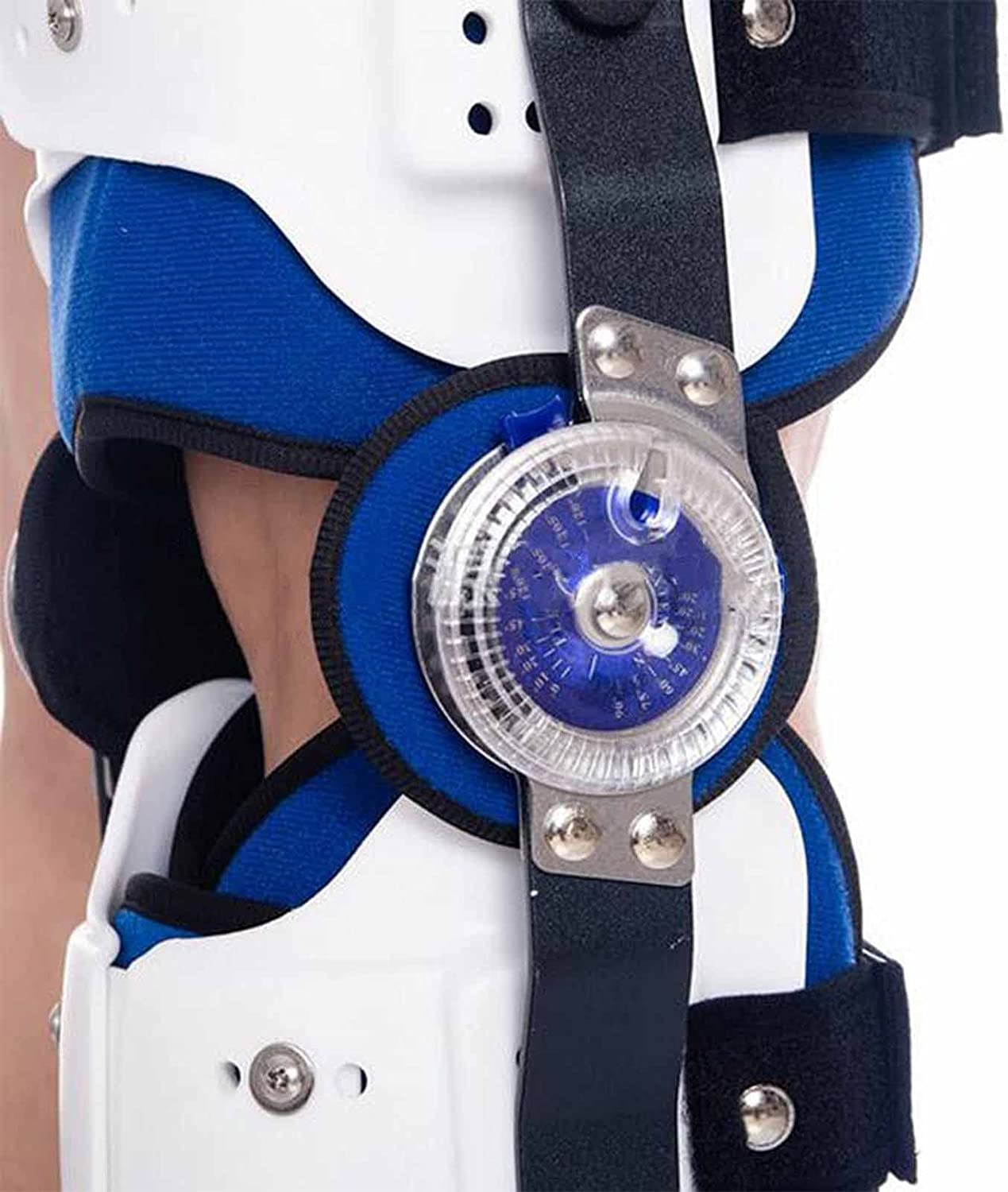 Gelenkige Hüft-Knie-Stützbandage, verstellbare Knöchel- und Fußorthese, postoperative Kniestütze, Wegfahrsperre, Schutz für linkes und rechtes Bein (Right L)