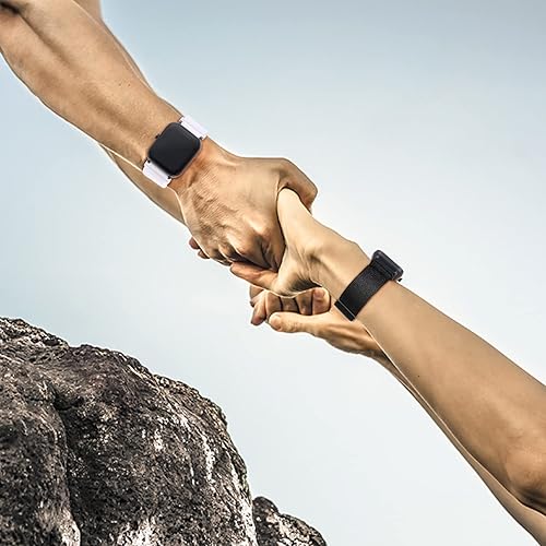 Miniatura 6 de 2 Pack Stretchy Nylon Watch Bands Compatible with Amazfit Bip U ProBip 3BipBip LiteBip SBip S liteBip UBip 3 Pro. 20MM Loop Elastic Straps for