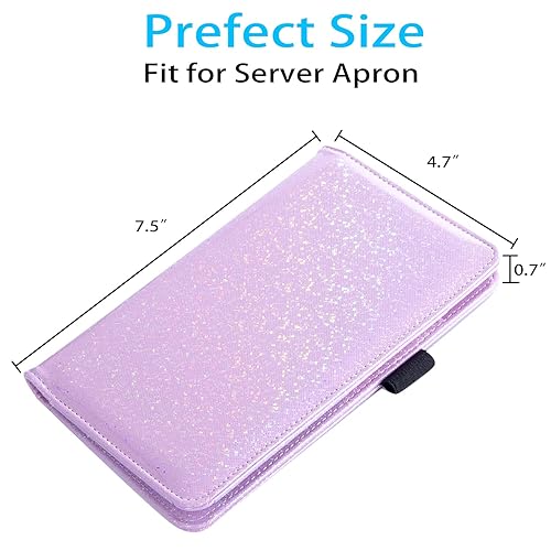 Miniatura 19 de ACdream - Libretas de servicio para camarero, cuaderno de recibos de comensales, bonito organizador de piel, cartera para dinero, para presentar AB