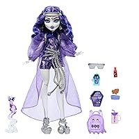 Monster High - Spectra Vondergeist, bambola alla moda con personaggio Rhuen il Furetto