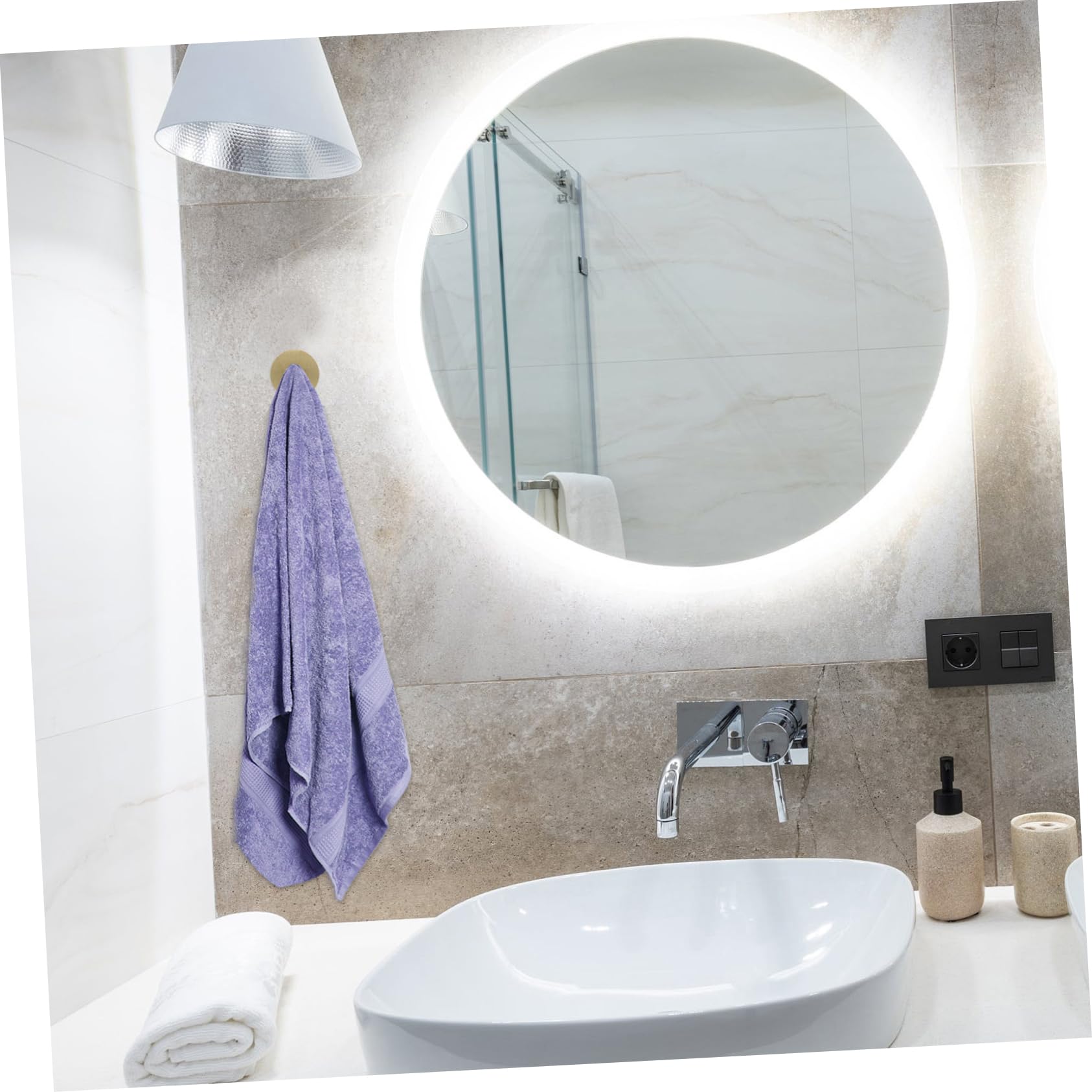 NUOBESTY Gancho De Acero Inoxidable Gancho Adhesivo Resistente Toalla De Baño Ganchos De Pared De La Ducha Gancho Adhesivo Para Toallas Toallero Ganchos De Baño Golden 4 Piezas X 4