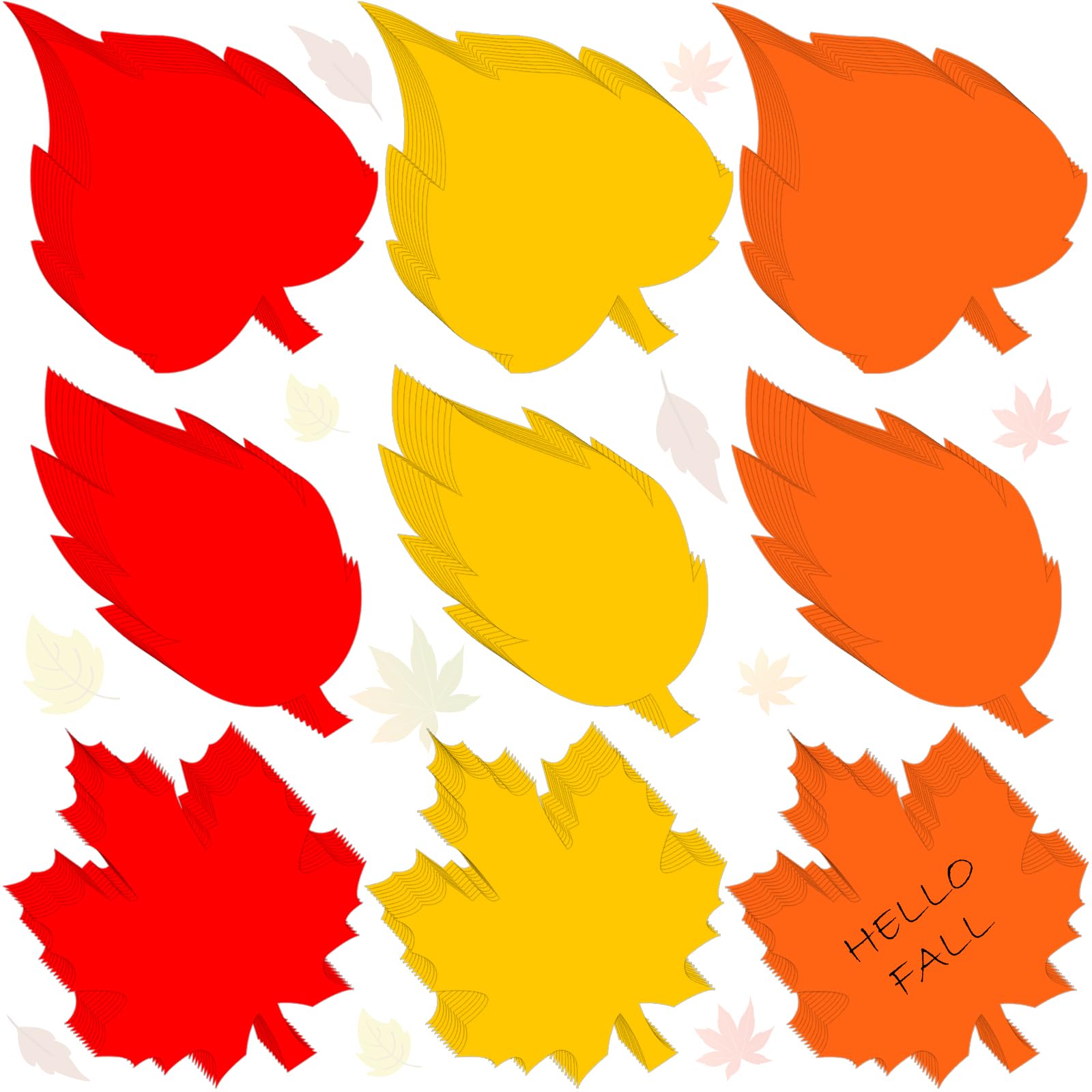 90 Pieces Fall Leaves Cutouts Thanksgiving Bulletin Board Decorations Paper Cut Outs Assorted Colors Fall Leaves Die Cuts for Classrom Autumn