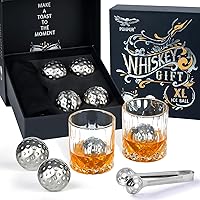 Vista 8 de PONPUR Regalos de golfista para hombres, regalos de cumpleaños de aniversario de Navidad para papá, él, marido, 4 pelotas de golf de whisky con 1