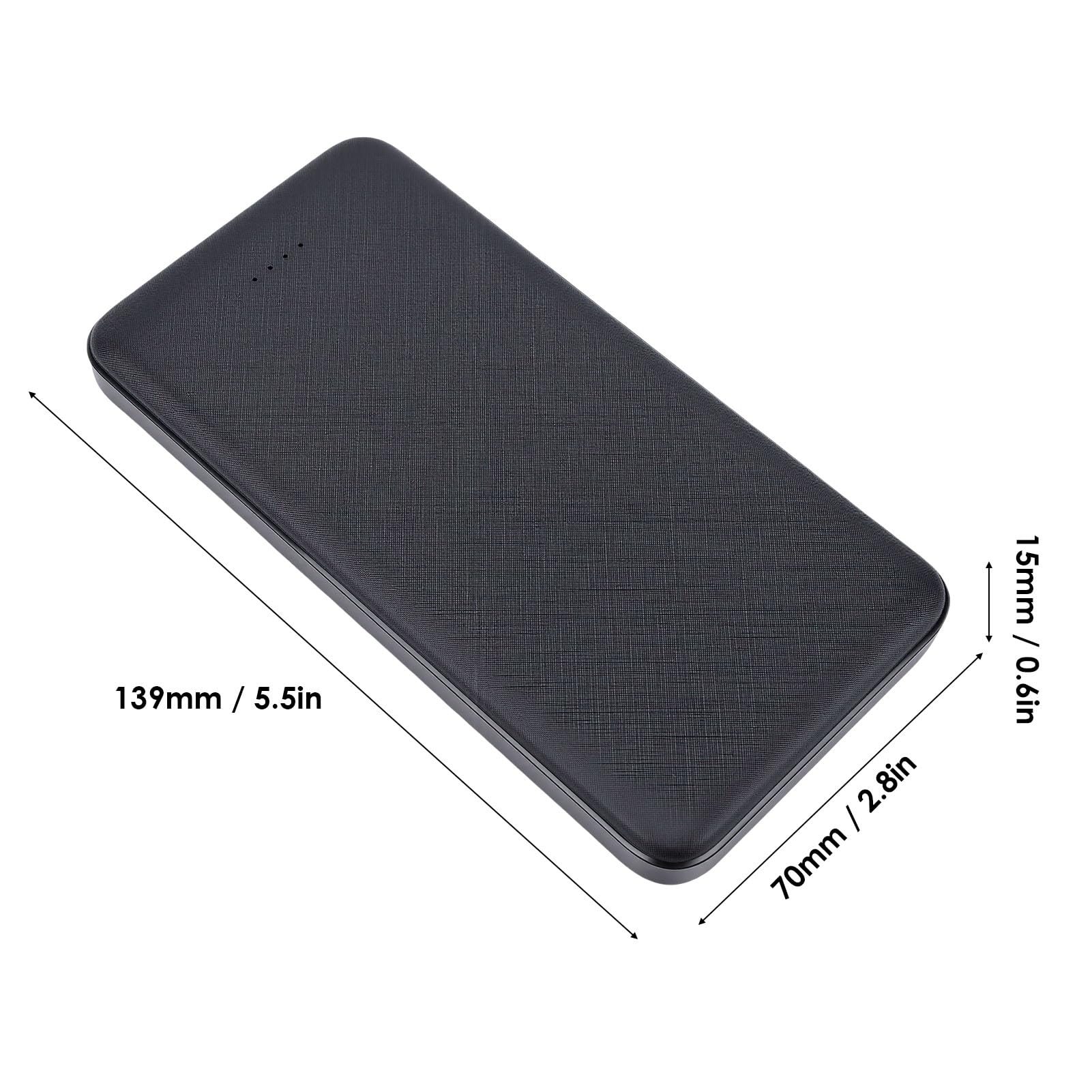 Batterie portable 10 000 mAh pour gilet chauffant, veste, pantalon, avec deux ports USB et écran numérique intelligent