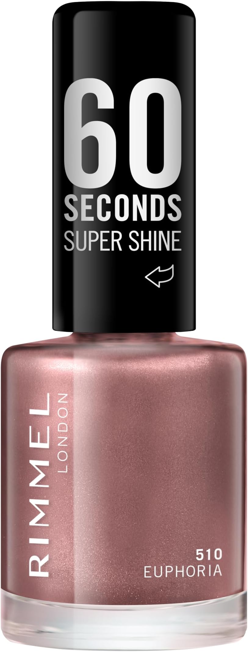 Rimmel London, 60 Seconds Super Shine Nail Polish 510 Euphoria, 8 ml - 0.25 Fl Oz