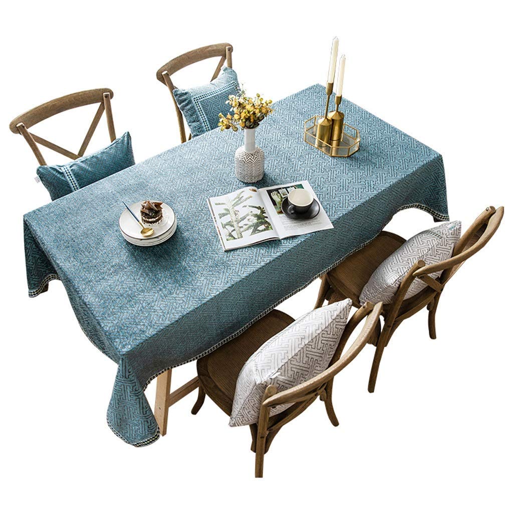 Nappe chinoise classique bleue anti-taches pour préserver votre table basse de salon
