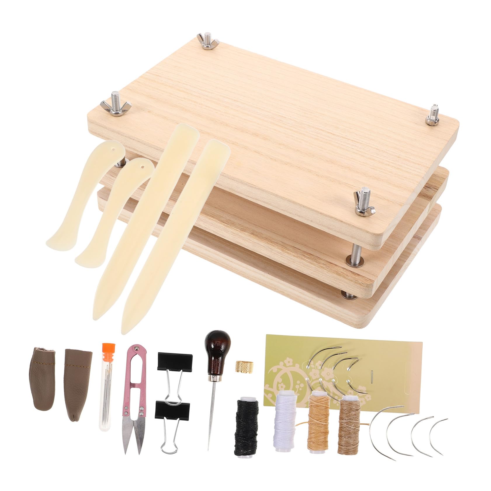 Kit de Encuadernación de Libros en Madera y Metal 1 Set