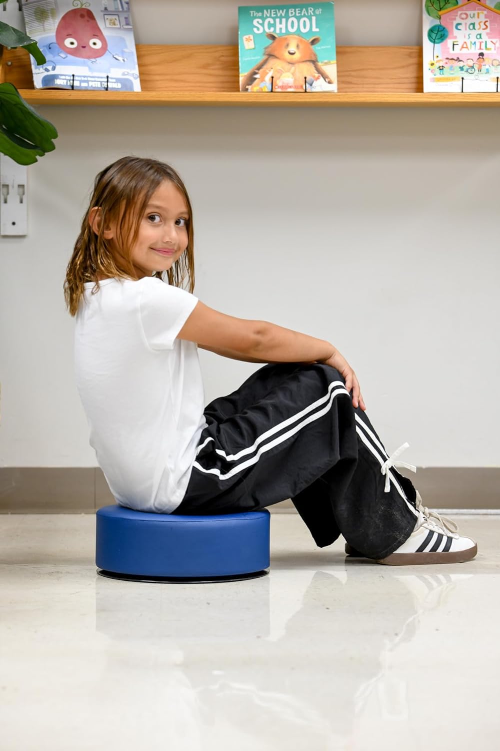Bouncyband Soft-Twisty Floor Seat – Portable Sensory Cushion Promotes Active Learning, Improves Focus & Productivity in Classroom and at Home – 12”x4” Sensory Seat for Kids 3+ Supports Up to 300lbs