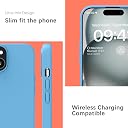 YATWIN Silicone Back Case for iPhone 15 Plus, Soft-Touch Phone Back Cover for Apple iPhone 15 Plus - Sky Blue gallery image
