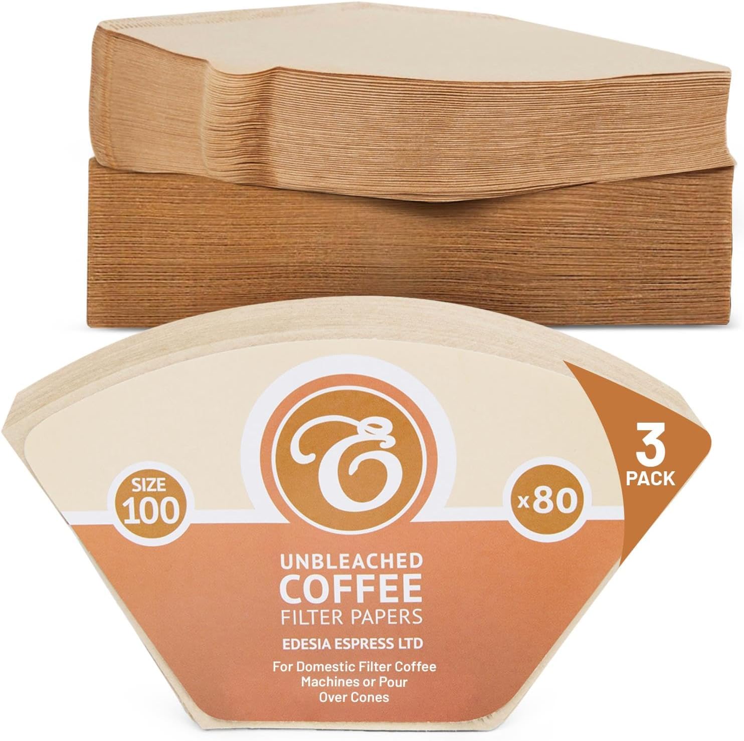 Papier Filtre à Café Conique - FDIT - 100PCS - Pour 1-2 Tasses