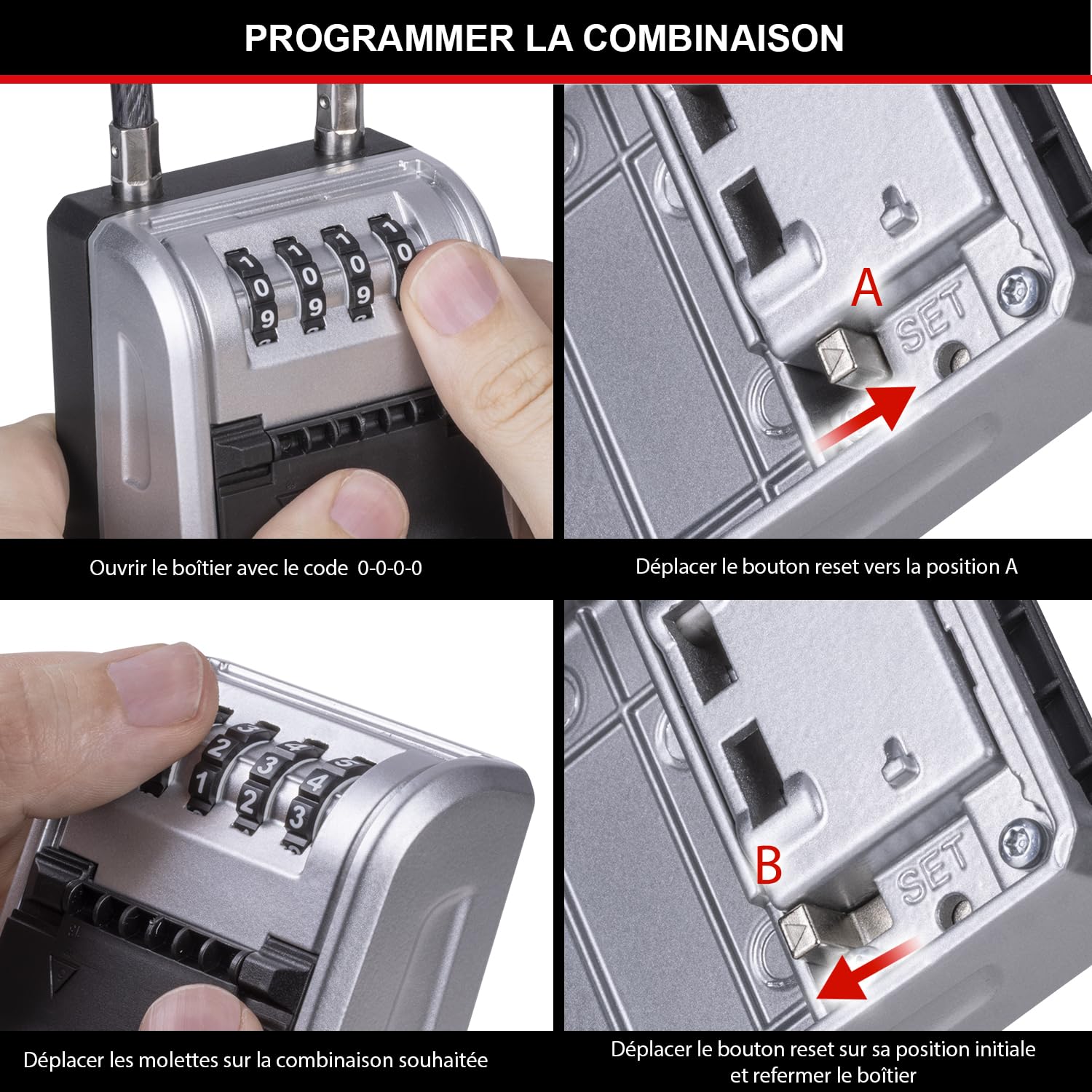 Master Lock Boite a clefs nouveau design, à Anse Flexible, Large Capacité, Haute Sécurité, Extérieur, 19.6 x 7.6 x 5.6 cm
