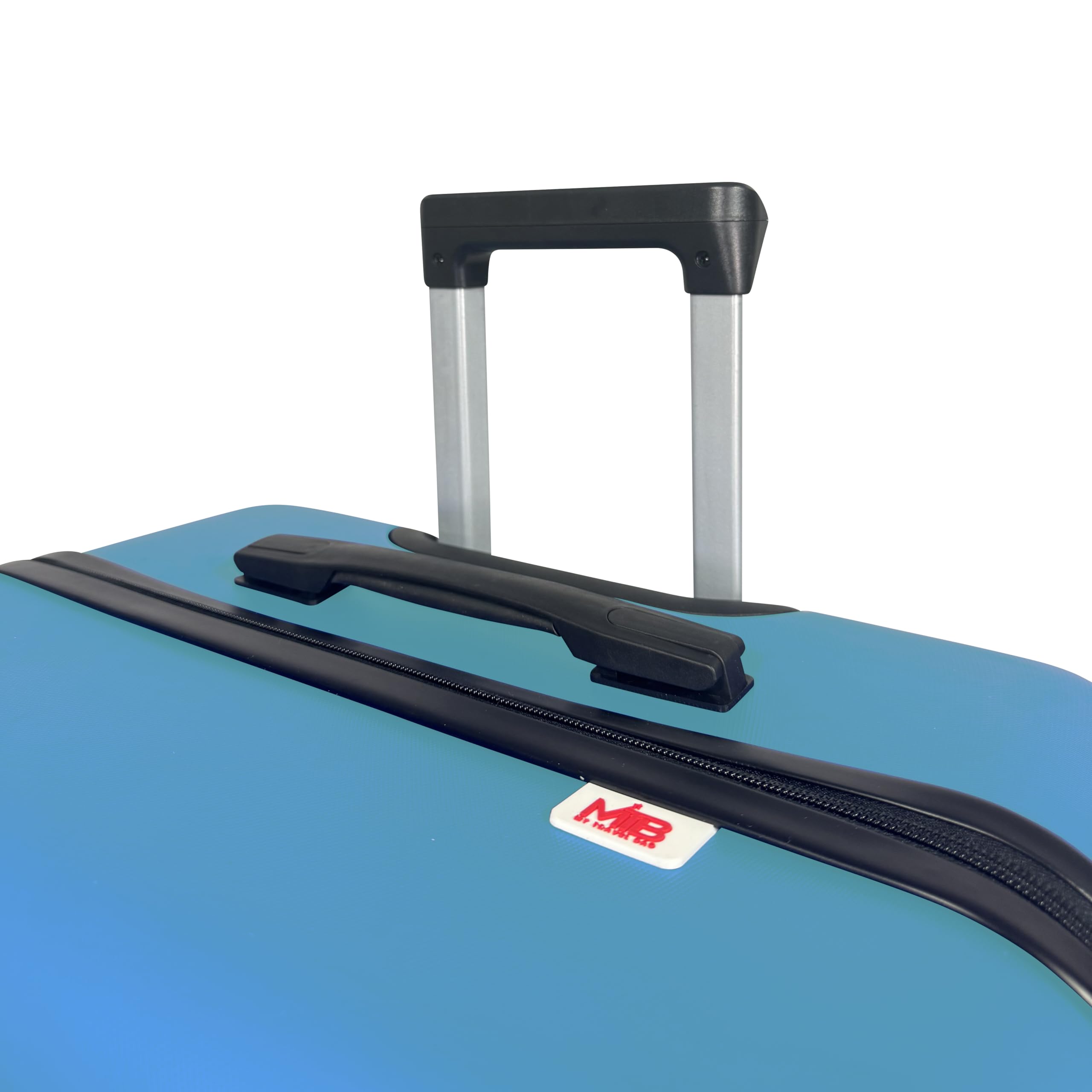 Hartschalen-Koffer Reisekoffer ABS Koffer (Handgepäck-Mittel-Groß-Set) 4 Doppel-Rollen Trolley (Türkis, 3er Set)