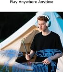 New Upgraded Virtual Air Drum Sticks, 3D Motion Sensing RGB Electronic Drum Set with Built-in Speaker, Pedals & Bluetooth Adapter, 8 Built-in Sounds Portable Drum Kit Gift for Kids Adults Home Party