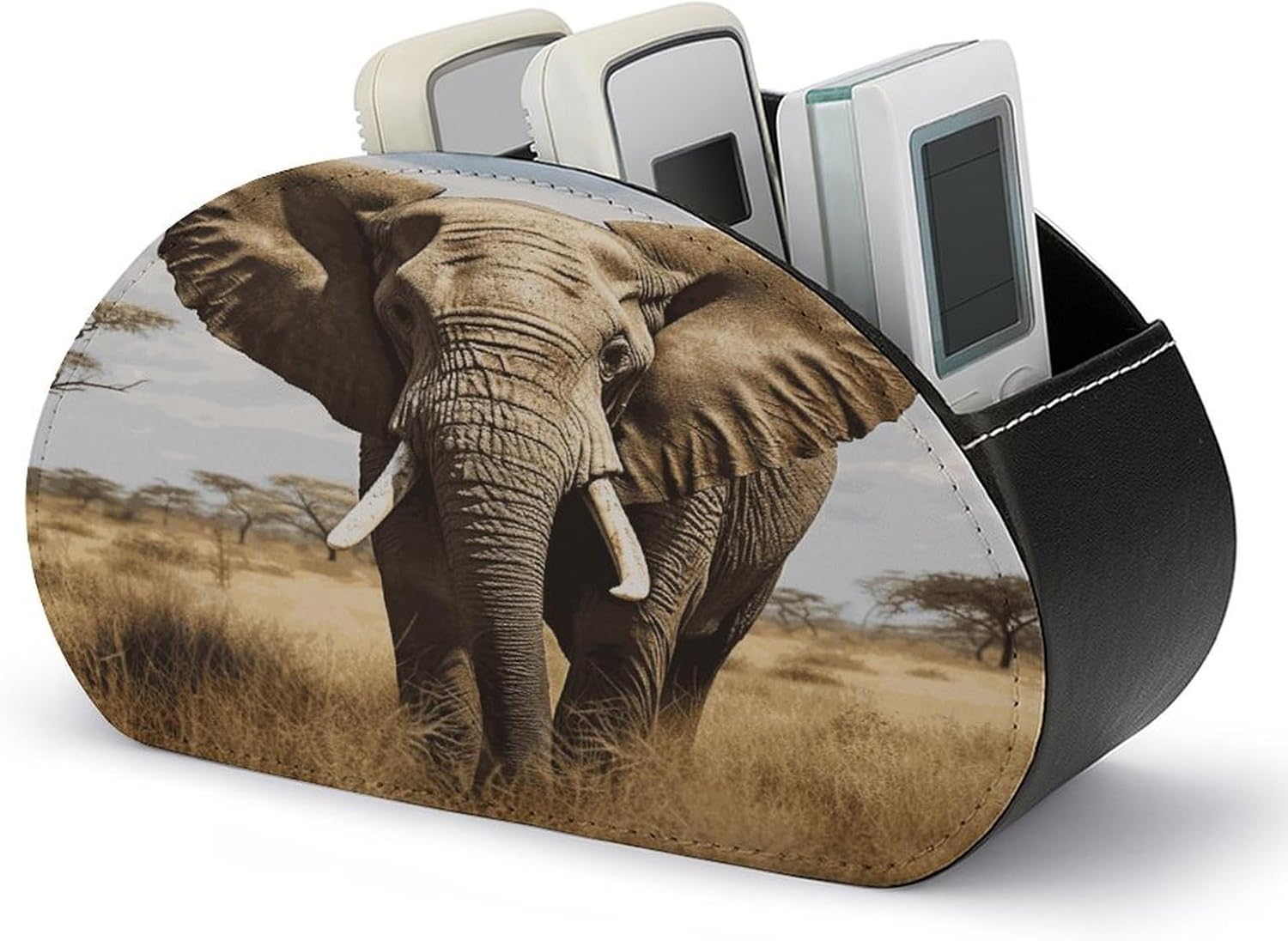 Elephant Remote Control Holder with 5 Compartments