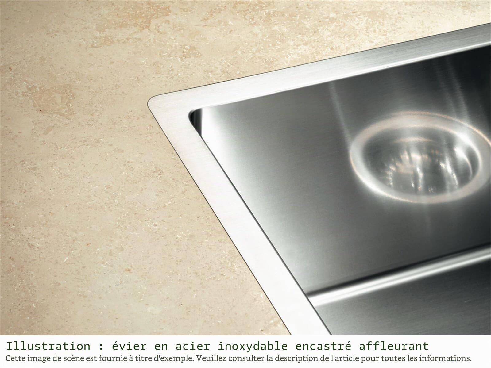 BLANCO LANTOS XL 6 S-IF Compact – Évier de Cuisine en Inox pour Meubles Bas de 60 cm de Large – Avec Fond Plat IF et Commande de Vidage Automatique – 523140