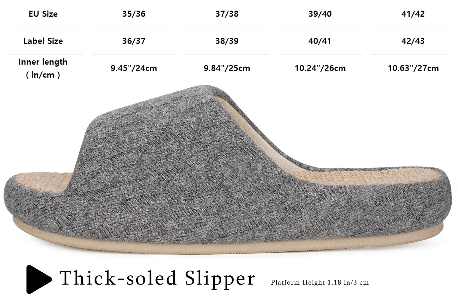 Eagsouni Pantofole di Lino Donna Antiscivolo in Cotone Casual Confortevole Ciabatte da casa Quattro Stagioni Morbide Pantofola