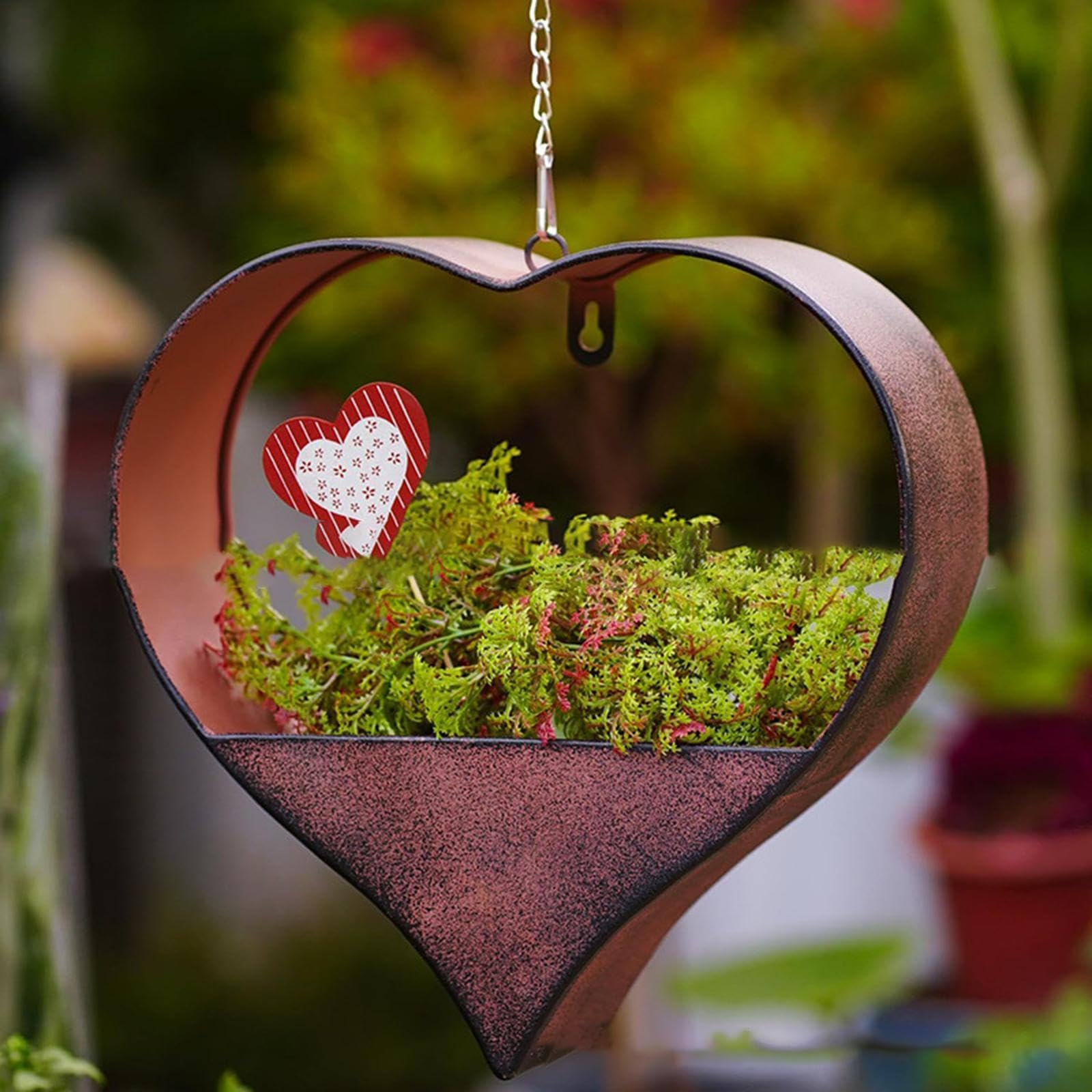 Pot de Fleurs Suspendu en Forme de Cœur pour Plantes D'intérieur et D'extérieur