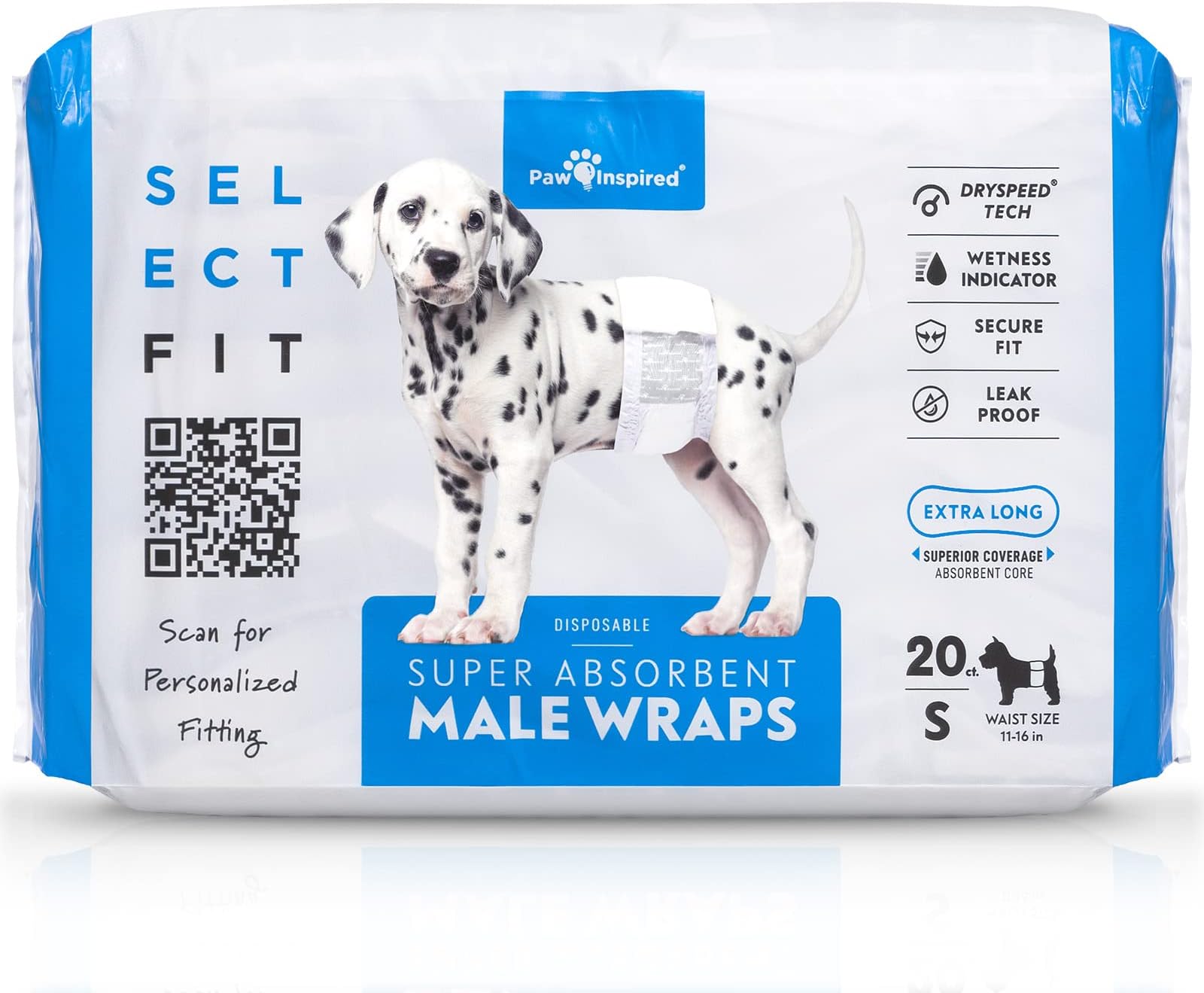 AllAbsorb A26 Male Dog Wrap, 50 Count, Small Pet Supplies