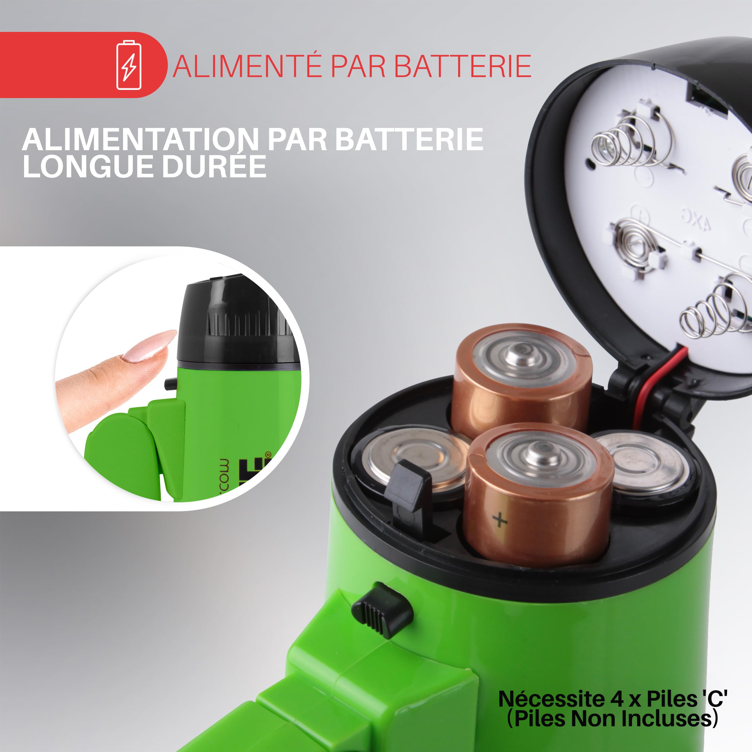 Pyle Haut-Parleur Mégaphone Portable avec Sirène - Mégaphone Porte-Voix Compact et Fonctionnant sur Piles avec Puissance de 20 Watts, Microphone, 2 Modes, Sonorisation PA et Poignée Pliante - Vert
