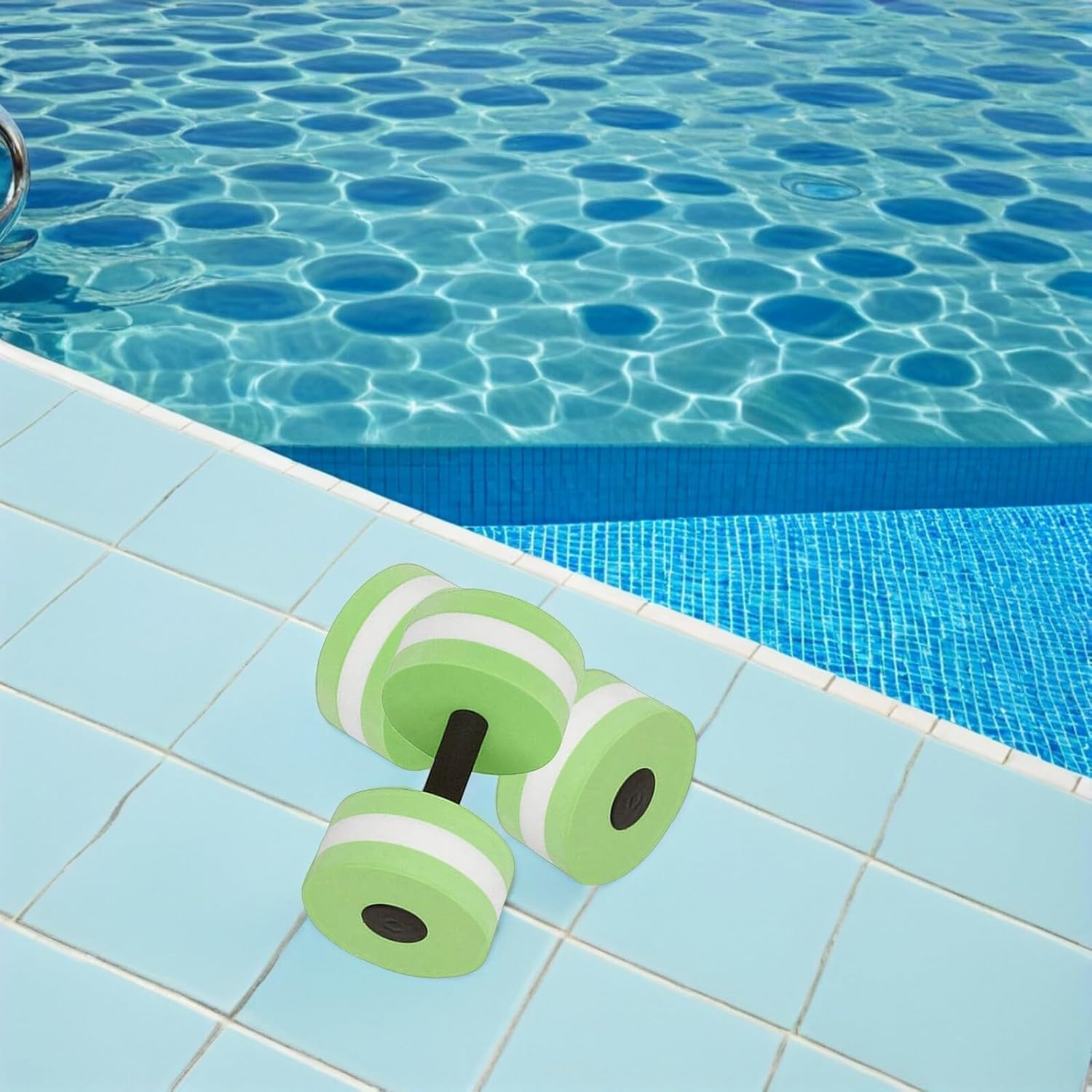 TOYANDONA Aquatic Dumbbells Set of 2 Foam Water Barbells for Pool Exercise Lightweight Resistance Training Water Aerobics Fitness Workouts 10.78X5.82X5.82In - Image 4
