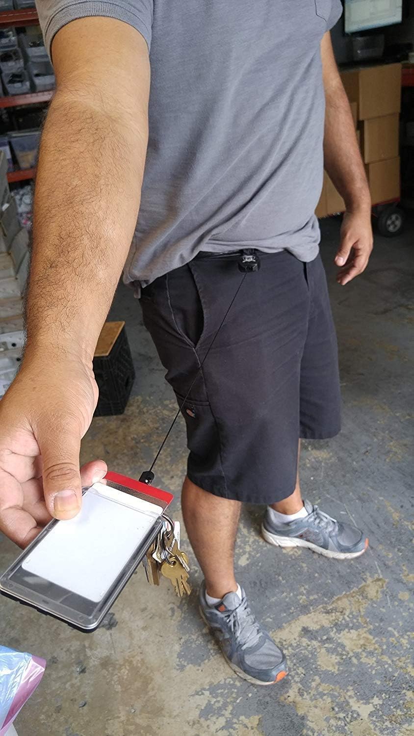 Bulk 25 Pack - Heavy Duty Sidekick Carabiner Badge and Key Reel by Key-Bak with Three Card Polycarbonate ID Badge Holder by Specialist ID