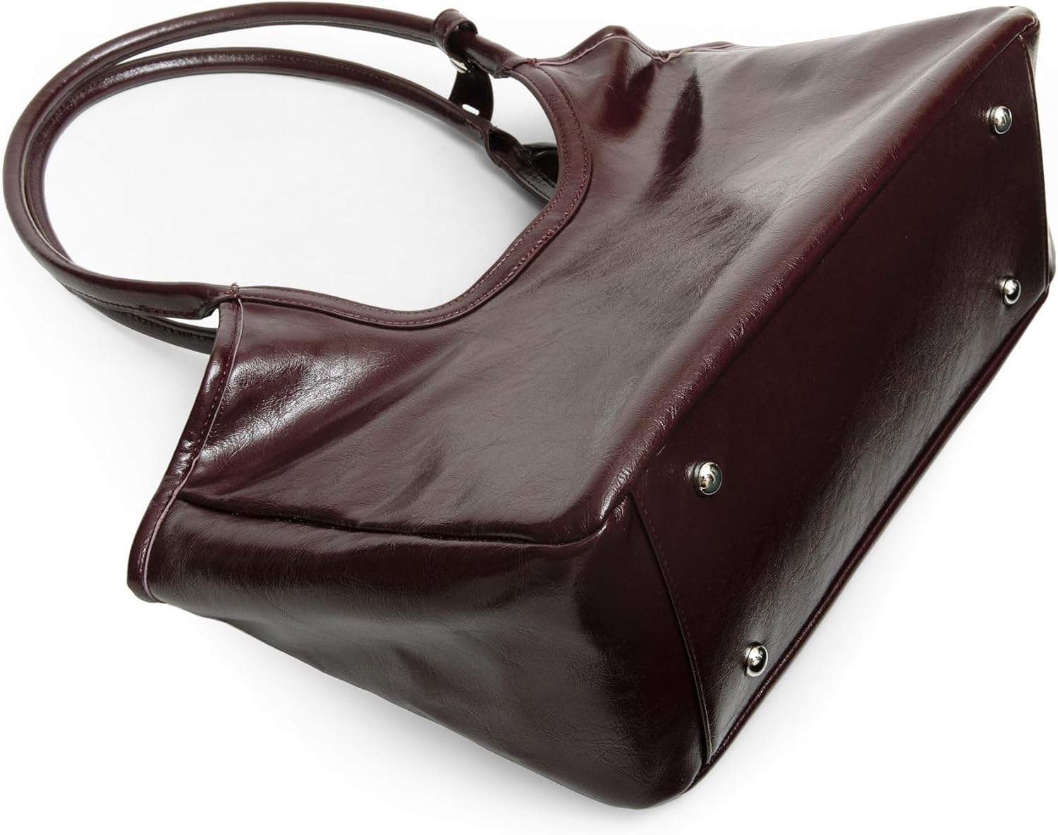 iiimmu Tote Bag for Women Faux Leather Large Handbags Work Shoulder Bags Purse Satchel No Zipper