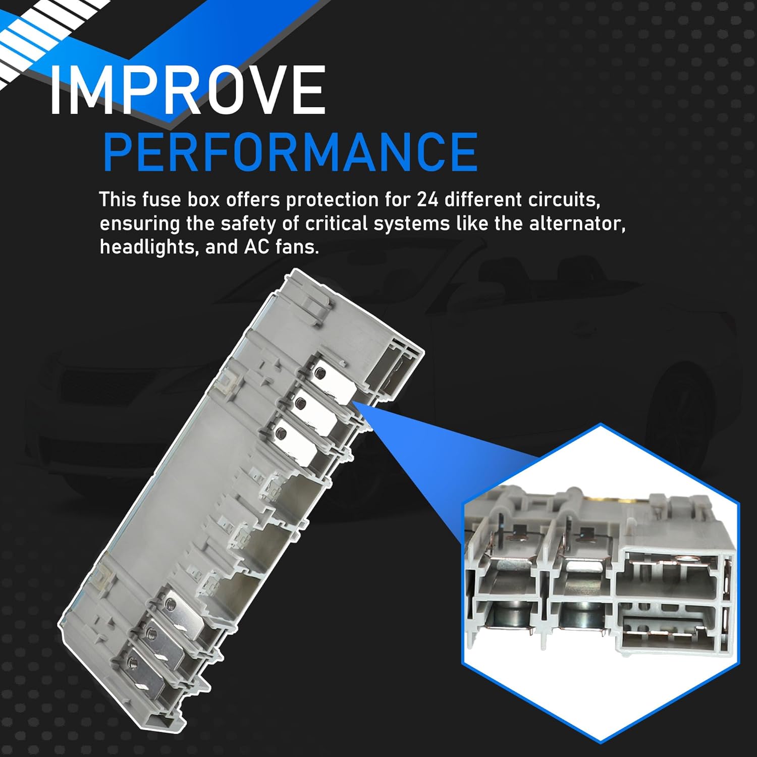 150A 24-Circuit Fusible Link Block Assembly Compatible with 2005-2015 Lexus GS300 GS350 GS430 IS250 IS250C IS350 IS350C Alternator Toyota Crown Majesta Replaces 82620-30170