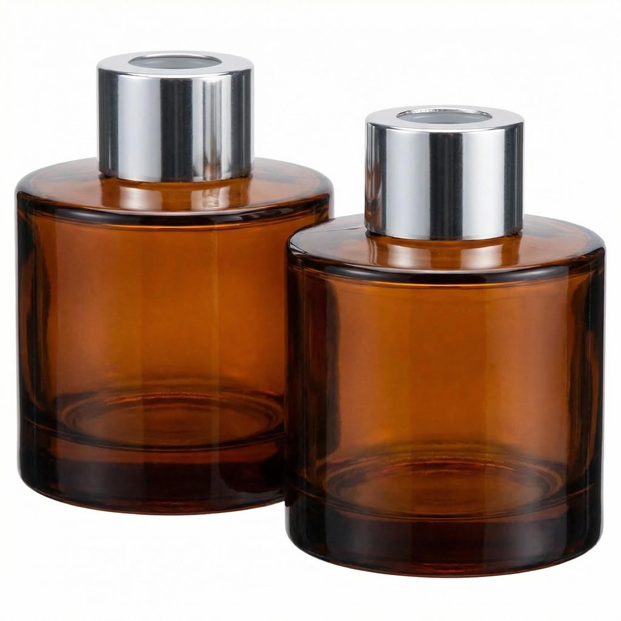2 botellas difusoras de vidrio vacías de 50 ml, frascos difusores de aceites esenciales, aromaterapia, accesorios de fragancia, uso para bricolaje, juego de varillas difusoras de varillas de