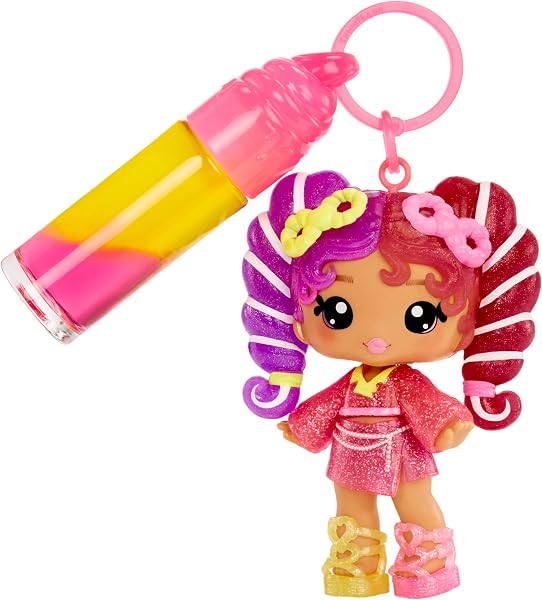 Yummiland Lip Gloss Doll : Mystery Color Change - Mila Mallows - Comprend 1 Poupée, Lip Gloss DIY + Porte-Clés Amovible, Jeu Cosmétique, Collection, pour Enfants de 4 Ans et Plus - 3