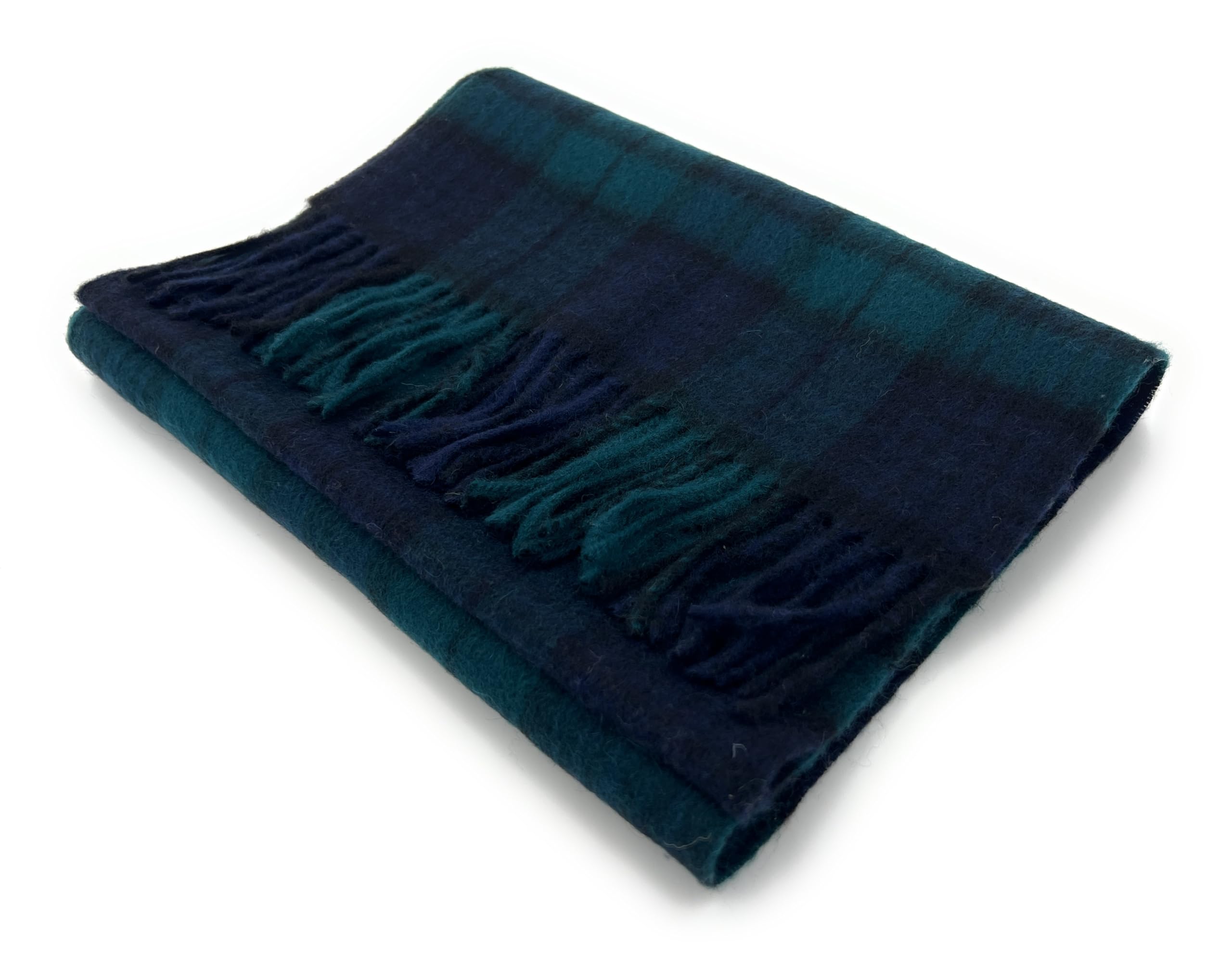 Edinburgh Green Black Watch Lambswool Tartan Scarf
