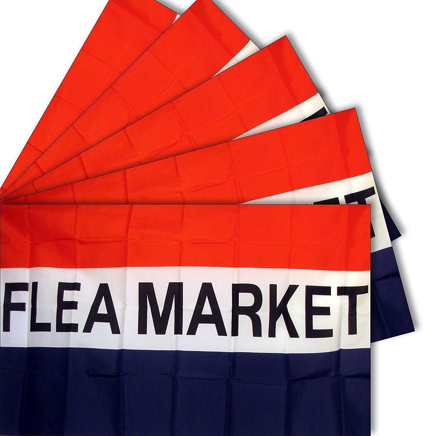 3x5 3'x5' Wholesale Set 5 Pack of Advertising Flea Market Business 5 Flags Flag House Banner Grommets Double Stitched Metal Eyelets For Hoisting Fade Resistant Premium Quality