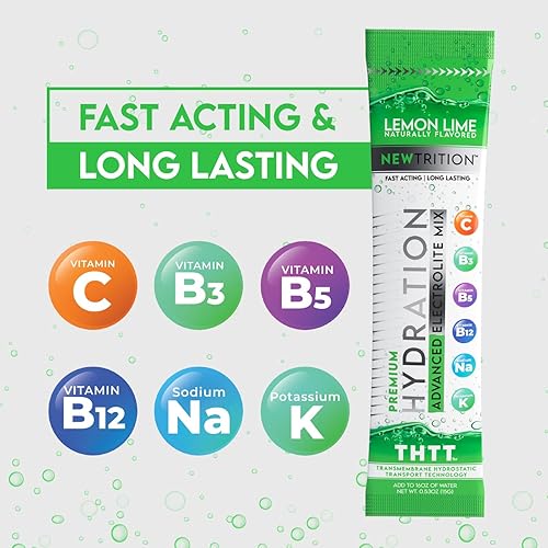 Miniatura 6 de Paquetes de hidratación en polvo de bebida con electrolitos  Alivio de la deshidratación 12 porciones - Lima limón