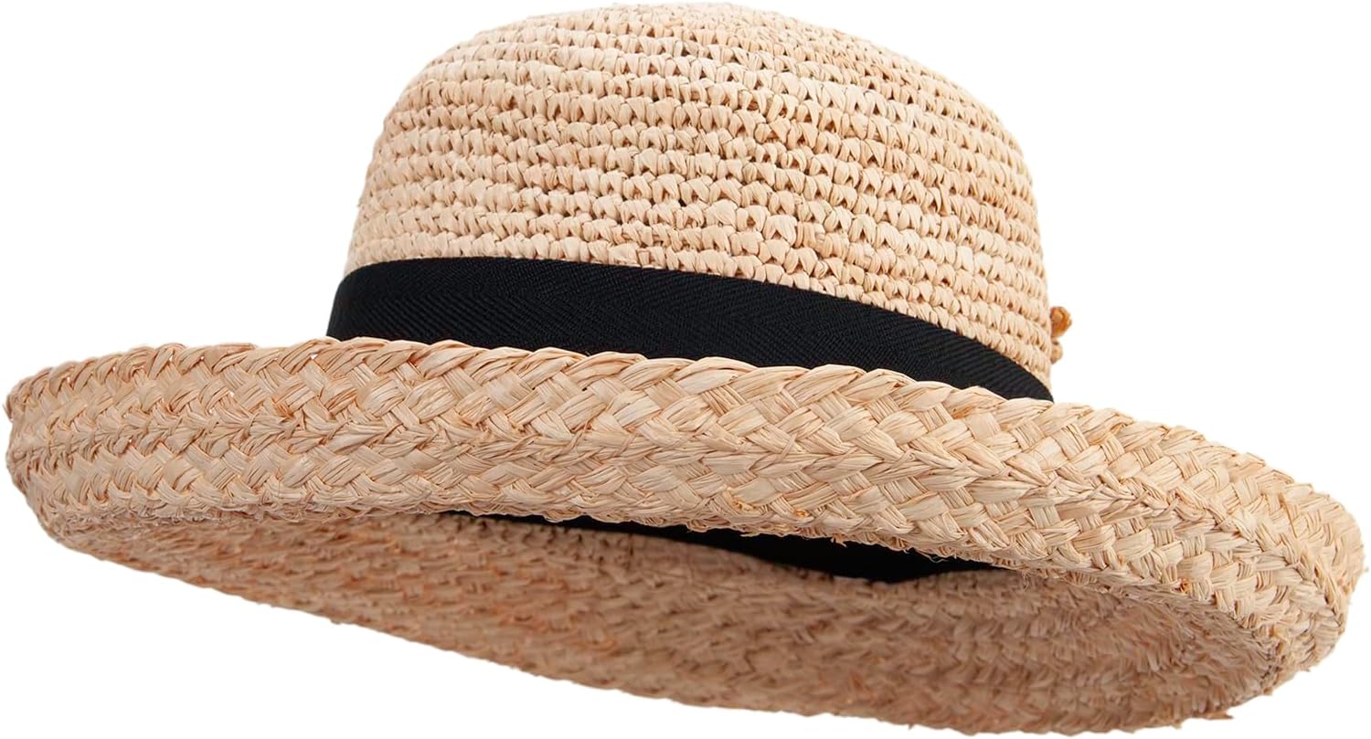 Jeanne Simmons Women's Crochet Crown Braided Brim Hat