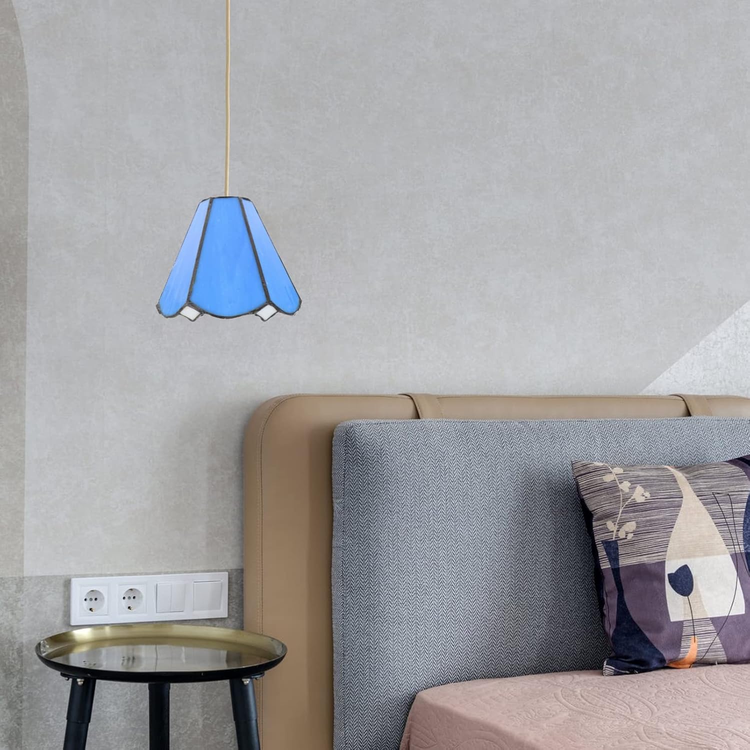 NUOBESTY Decorative Glass Art Lamp Table Floor Light Cover for Home Sturdy Glass Material Warm Diffused Lighting Easy to Install for Various Decor Styles