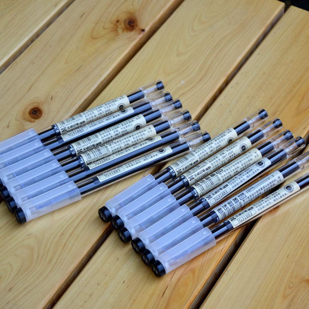 sencoo 12 pack Black Gel Ink Pen Extra Fine Point Pens Ballpoint pen 0.35mm Black Office School Stationery Students Pens image 5