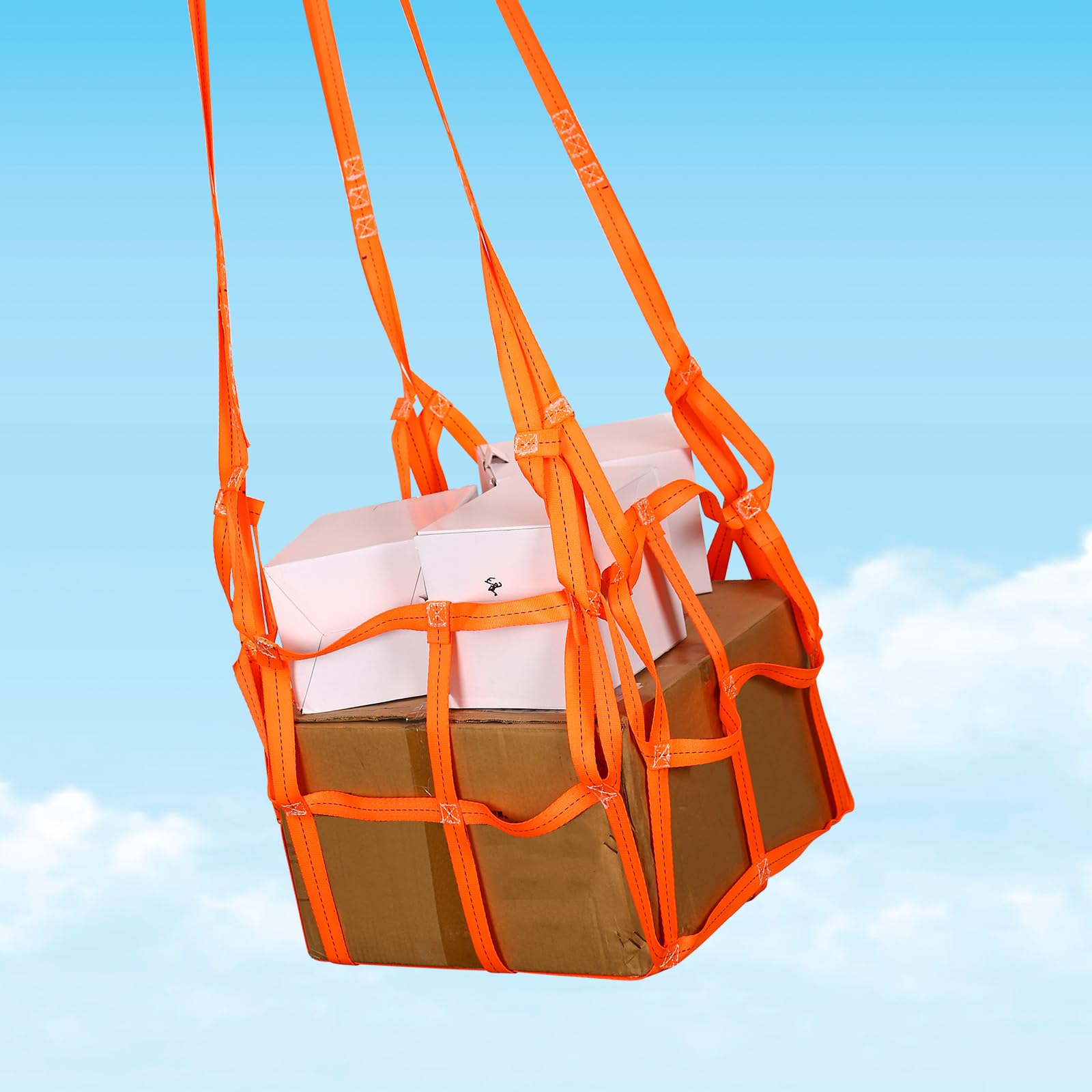 Hebe-Hebenetz Ladung Hängendes Netz, angendes Hebenetz aus Polyester, Net-Cargo Lfting, Frachtnetz, Hängendes Hebe-Gepäcknetz zum Be-und Entladen von Waren, Schutznetz (1 * 1m / 300kg)