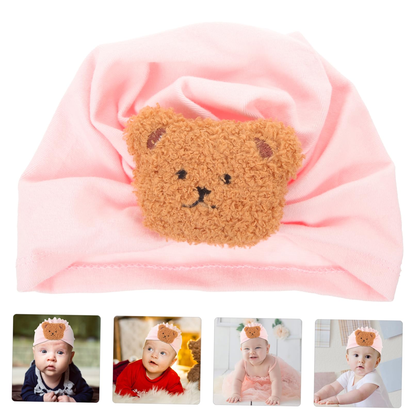 PACKOVE 5pezzi Cappellino Neonata Carino Cotone Cappello Elasticizzato per Bambina Adatto Ragazzo Ragazza e Ragazzo Ragazza Design Unico e Morbido per Feste e Occasioni Speciali