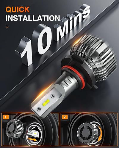 Miniatura 4 de GOOACC Bombillas LED 9005HB3, 300% más brillantes, superbrillantes, bombilla LED de repuesto halógena de 6000 K, blanco frío, Plug & Play, paquete